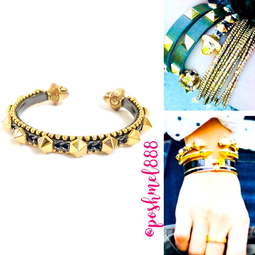 :: S&D [RARE]🦁⚜️Artemis Brass Stud Lionhead Cuff